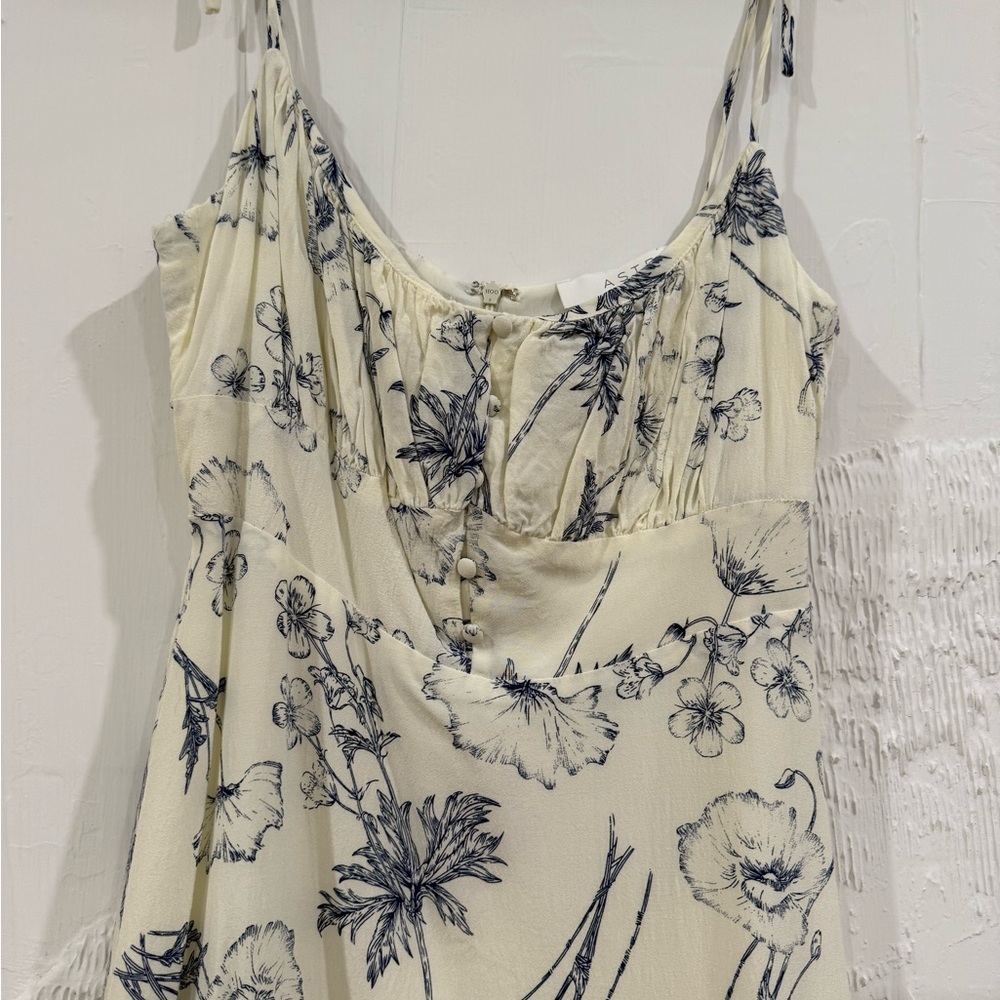 Astr Navy Floral Spaghetti Strap Dress - Picture 2 of 3